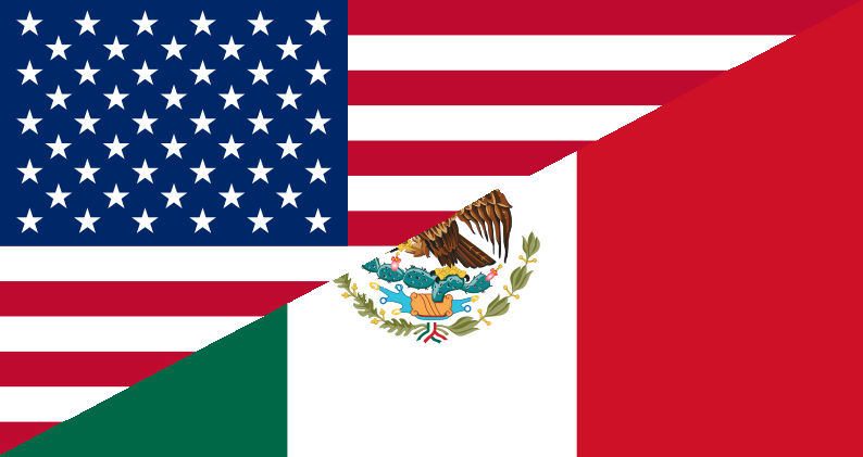 US-Mexico Flags